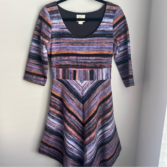 Maeve Kebren Anthropologie Striped Cotton Dress - Picture 9 of 16